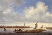 RUYSDAEL, Salomon van A View of Deventer Spain oil painting artist